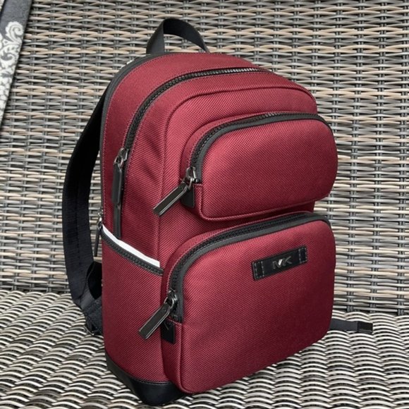 Michael Kors Kent Sport Utility Backpack Merlot - Picture 2 of 16